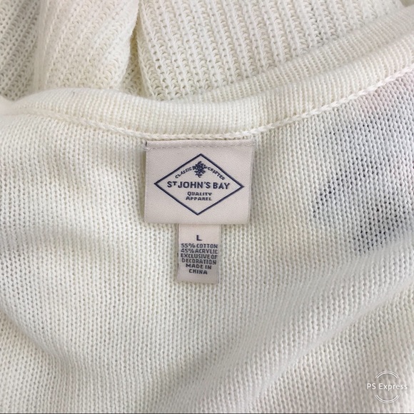 St. John’s Bay Floral Embroidered knit Sweater - Picture 7 of 8